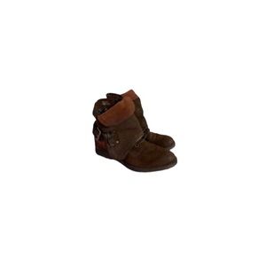 Miz Mooz Brown Leather Boho Booties - Women’s Size 37